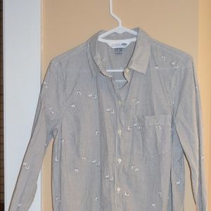 Old Navy Llama Button Up